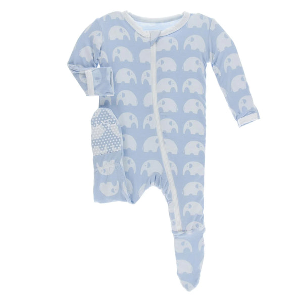 Elephant Footie With Zipper main image 0