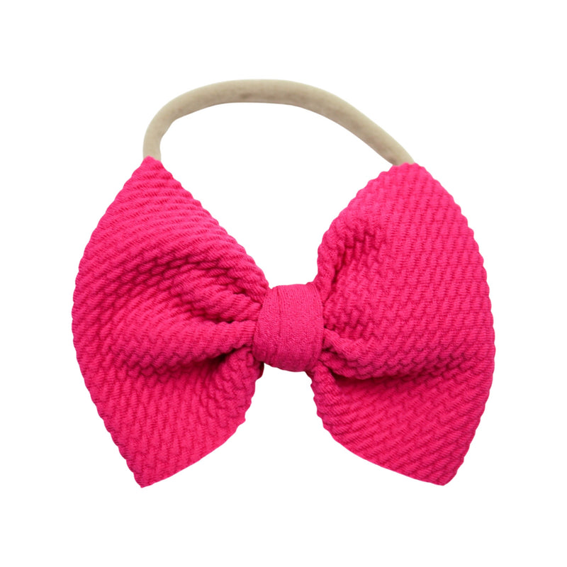 Hot Pink Skinny Bow (One Size)