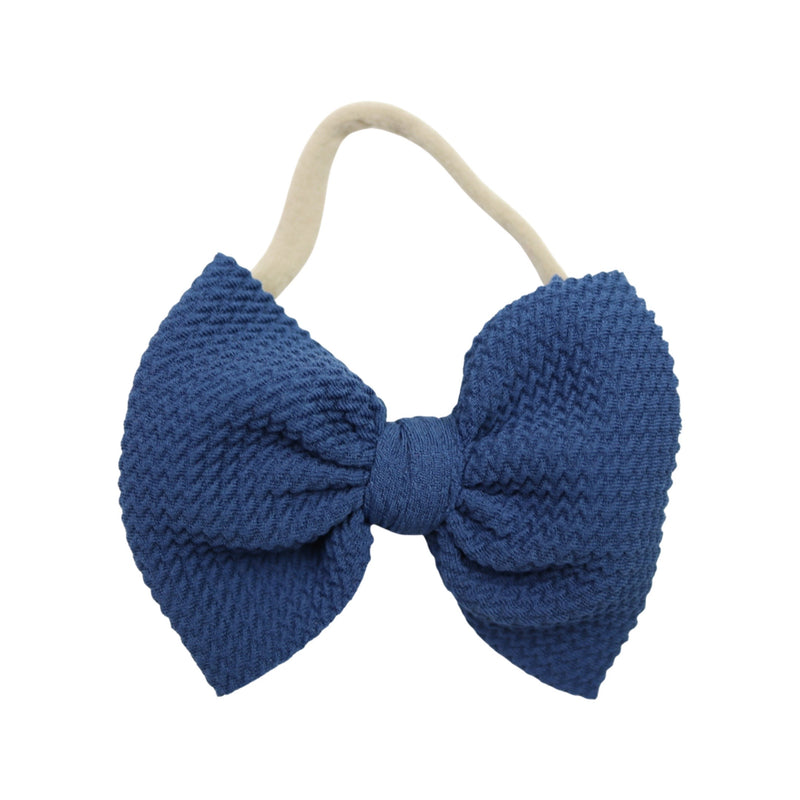 Winter Blue Skinny Bow (One Size)