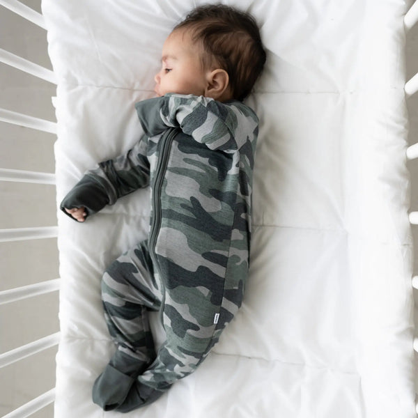 Little Sleepies vintage camo zippy store