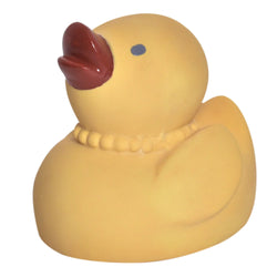 Duck - Organic Rubber Teether, Rattle & Bath Toy