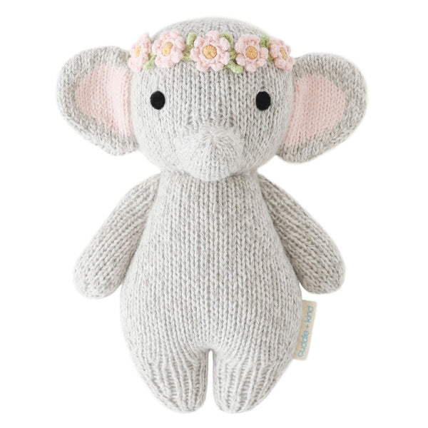 cuddle + kind Baby Elephant with Flower Crown