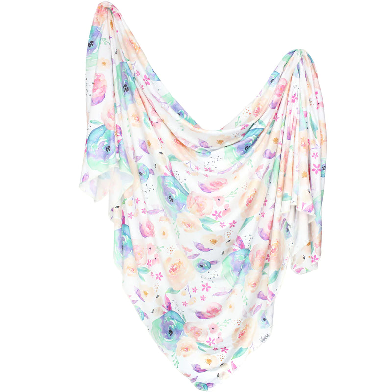 Knit Swaddle Blanket - Bloom (Floral)