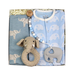 Blue Elephant Baby Gift Box