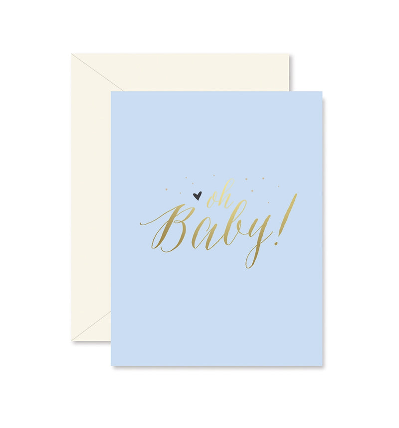 Blue Oh Baby! Greeting Card
