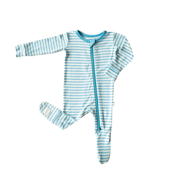 Bamboo Footie - Blues Stripe