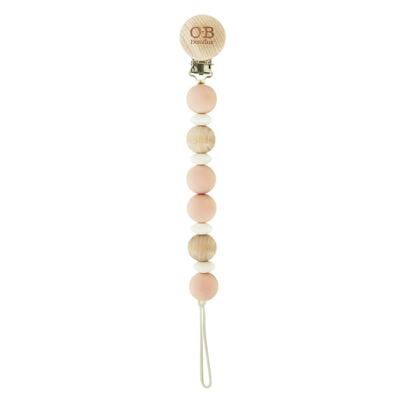 Peach Pink Eco-Friendly Pacifier Chain Clip