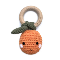 Orange Teething Rattle