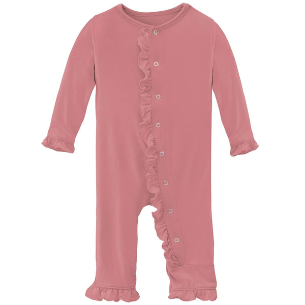 Ruffle Coverall - Desert Rose