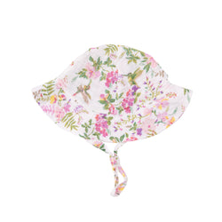 Muslin Sun Hat, Cute Hummingbirds