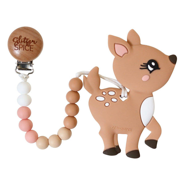 Deer Teether with Clip