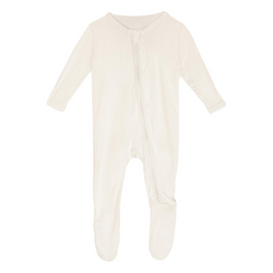 Footie - Natural (Zipper)