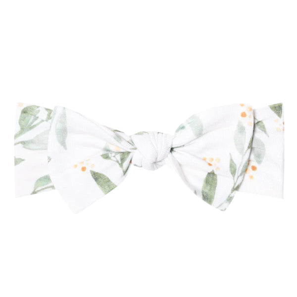 Knit Headband Bow, Fern