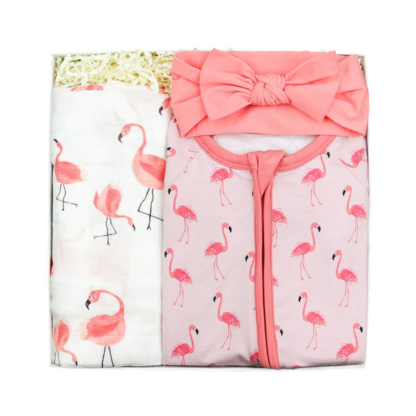 Pink Flamingo Baby Gift Box