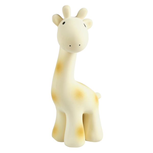 Giraffe - Organic Rubber Rattle, Teether & Bath Toy