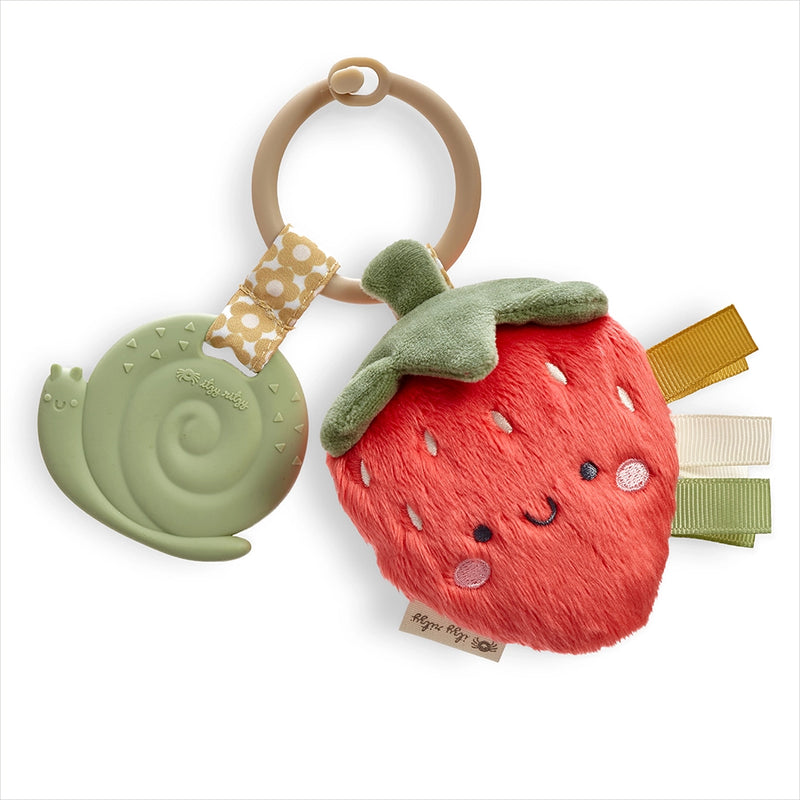 Itzy Pal Plush + Teether - Strawberry