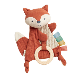 Crinkle Fox Sensory Toy with Teether