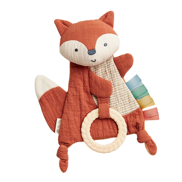 Crinkle Fox Sensory Toy with Teether