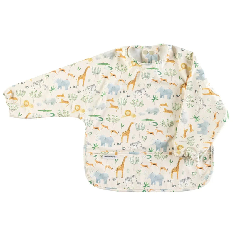 Long Sleeve Waterproof Bib - Safari Jungle