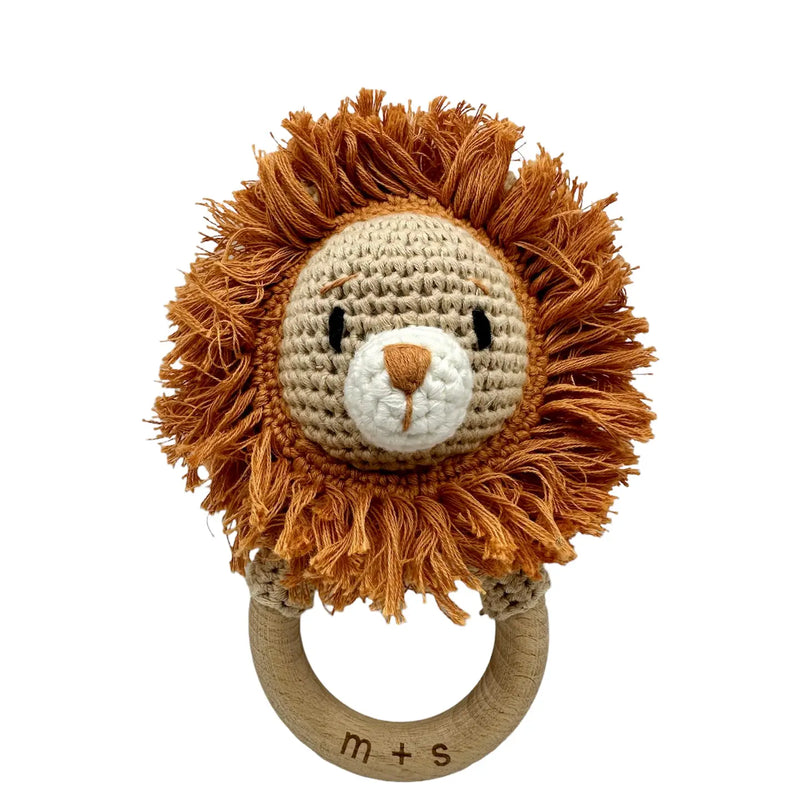 Lion Hand Crochet Rattle