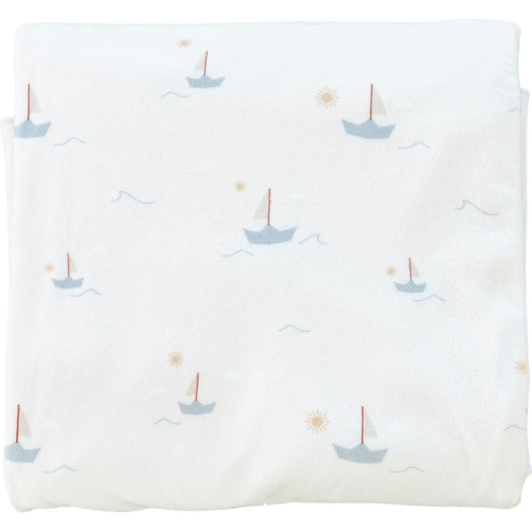 Minky Stretch Luxe Swaddle - Sail Boat