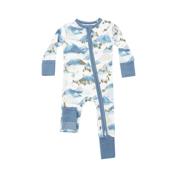 Bamboo Zip Romper - Mountains