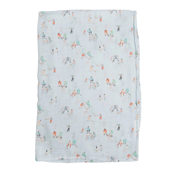 Muslin Swaddle Blanket - Ice Hockey