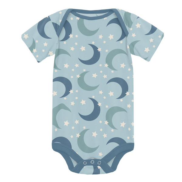 Short Sleeve One Piece - Spring Sky Moon and Stars