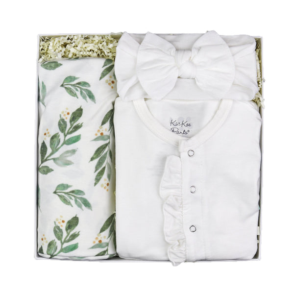 Classic White Ruffle Baby Gift Box