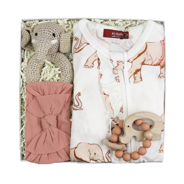 Pink Elephant Baby Gifts Themed Items & Decorations Baby Boxy