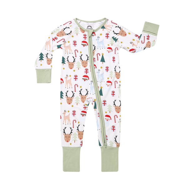 Santa & Friends Convertible Bamboo Zippy Pajama