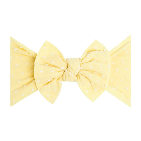 Shabby Patterned Knot Bow, Buttermint (One Size)