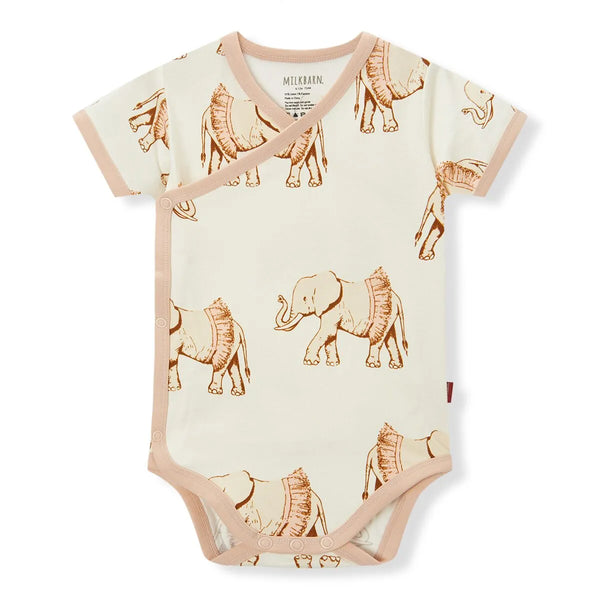 Stretch Crossover Short Sleeve One Piece Tutu Elephant