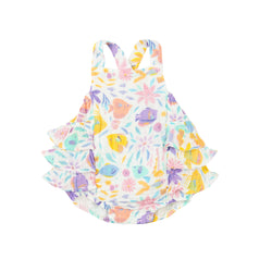 Ruffle Sunsuit - Tropical Fish