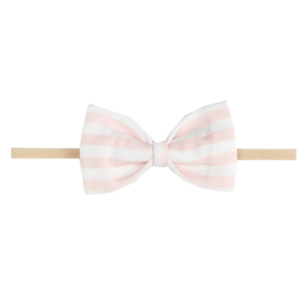 Bowtie Nylon Bow, Winnie (Pink Stripe)