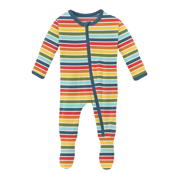 Footie - Groovy Stripe (Rainbow)