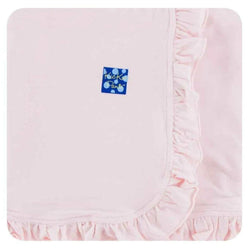 Bamboo Ruffle Stroller Blanket - Macaroon