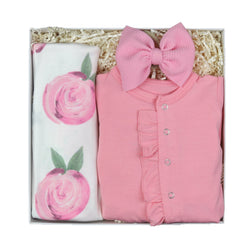 Pink Roses Baby Gift Box