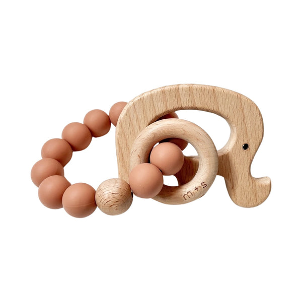 Elephant Teether - Peach