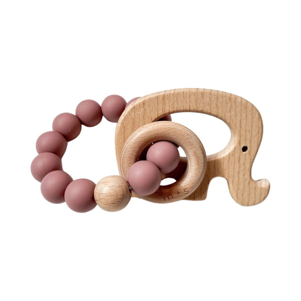 Elephant Teether - Blush