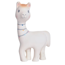 Llama - Organic Rubber Rattle, Teether & Bath Toy