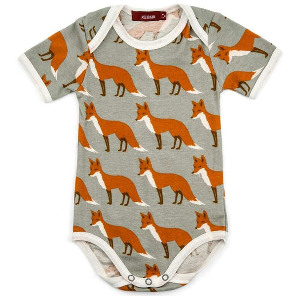 Orange Fox Short Sleeve One Piece