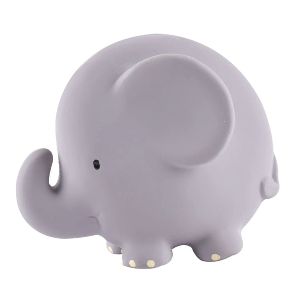 Elephant - Organic Rubber Rattle, Teether & Bath Toy