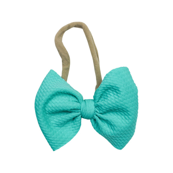 Aqua Skinny Bow (One Size)