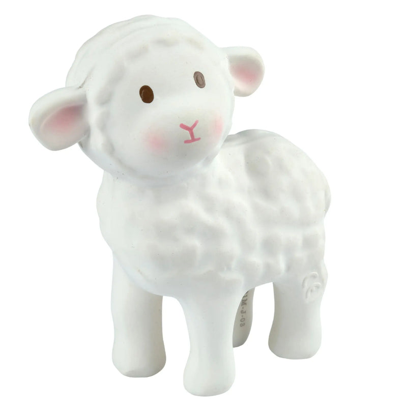 Lamb - Organic Rubber Rattle, Teether & Bath Toy