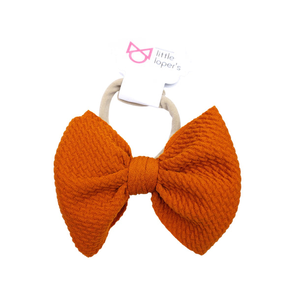 Burnt Orange Skinny Bow (One Size)