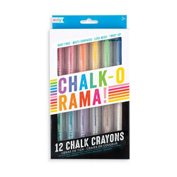 Ooly Chalk-O-Rama Dustless Chalk Sticks - Set of 12