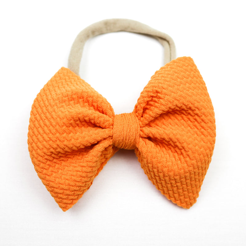 orange baby bow
