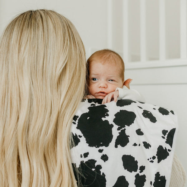 Cow Print Burp Cloth