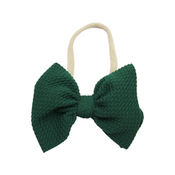 Evergreen Skinny Bow (One Size)